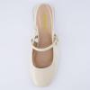 imageCUSHIONAIRE Womens Gogo Round Toe Mary Jane Dress Shoe Memory Foam Wide Widths AvailableCream