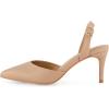 imageCUSHIONAIRE Womens Petula Sling Back Dress Pump Memory Foam Wide Widths AvailableNude