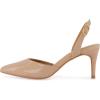 imageCUSHIONAIRE Womens Petula Sling Back Dress Pump Memory Foam Wide Widths AvailableNude Patent
