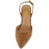 imageCUSHIONAIRE Womens Petula Sling Back Dress Pump Memory Foam Wide Widths AvailableTan Suede