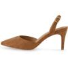 imageCUSHIONAIRE Womens Petula Sling Back Dress Pump Memory Foam Wide Widths AvailableTan Suede