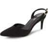 imageCUSHIONAIRE Womens Petula Sling Back Dress Pump Memory Foam Wide Widths AvailableBlack Suede