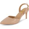 imageCUSHIONAIRE Womens Petula Sling Back Dress Pump Memory Foam Wide Widths AvailableNude Patent