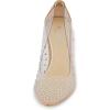 imageCUSHIONAIRE Womens Glam Clear Rhinestone Dress Pump Memory FoamClearNat