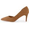 imageCUSHIONAIRE Womens Parma Dress Pump Memory Foam Wide Widths AvailableTan Suede