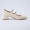 imageCUSHIONAIRE Womens Twiggy Mary Jane Dress Shoe Memory Foam Wide Widths AvailableCream Patent