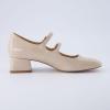 imageCUSHIONAIRE Womens Twiggy Mary Jane Dress Shoe Memory Foam Wide Widths AvailableNude Patent