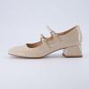 imageCUSHIONAIRE Womens Twiggy Mary Jane Dress Shoe Memory Foam Wide Widths AvailableNude Patent