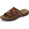 imageCUSHIONAIRE Womens Barret comfort sandal with Comfort Foam and Wide Widths AvailableBrown Multi