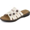 imageCUSHIONAIRE Womens Barret comfort sandal with Comfort Foam and Wide Widths AvailableWhite