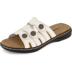 imageCUSHIONAIRE Womens Barret comfort sandal with Comfort Foam and Wide Widths AvailableWhite