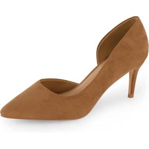 imageCUSHIONAIRE Womens Parma Dress Pump Memory Foam Wide Widths AvailableTan Suede