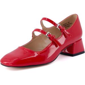 imageCUSHIONAIRE Womens Twiggy Mary Jane Dress Shoe Memory Foam Wide Widths AvailableRed Patent