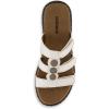 imageCUSHIONAIRE Womens Bowen Comfort Footbed Sandal with Adjustable Straps and ComfortWhite