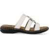 imageCUSHIONAIRE Womens Bowen Comfort Footbed Sandal with Adjustable Straps and ComfortWhite