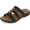 imageCUSHIONAIRE Womens Bowen Comfort Footbed Sandal with Adjustable Straps and ComfortBlack