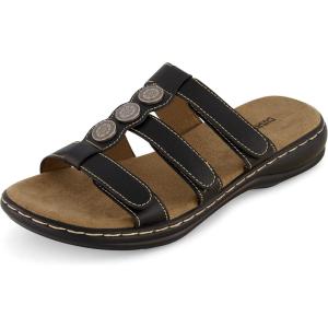 imageCUSHIONAIRE Womens Bowen Comfort Footbed Sandal with Adjustable Straps and ComfortBlack