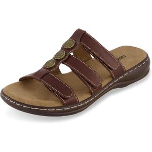 imageCUSHIONAIRE Womens Bowen Comfort Footbed Sandal with Adjustable Straps and ComfortBrown