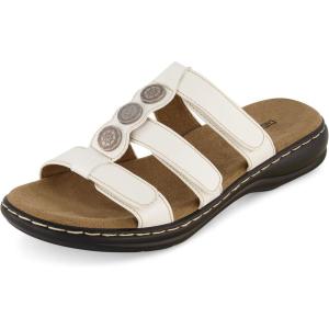 imageCUSHIONAIRE Womens Bowen Comfort Footbed Sandal with Adjustable Straps and ComfortWhite