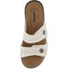 imageCUSHIONAIRE Womens Betsy comfort footbed slide Sandal with adjustable straps and ComfortWhite