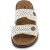 imageCUSHIONAIRE Womens Betsy comfort footbed slide Sandal with adjustable straps and ComfortWhite