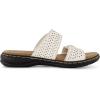 imageCUSHIONAIRE Womens Betsy comfort footbed slide Sandal with adjustable straps and ComfortWhite