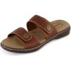 imageCUSHIONAIRE Womens Betsy comfort footbed slide Sandal with adjustable straps and ComfortBrown