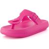 imageCUSHIONAIRE Womens Flo thong recovery cloud pool slide sandal with ComfortHot Pink