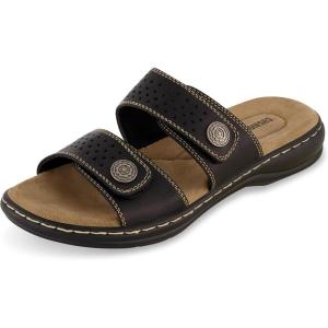 imageCUSHIONAIRE Womens Betsy comfort footbed slide Sandal with adjustable straps and ComfortBlack