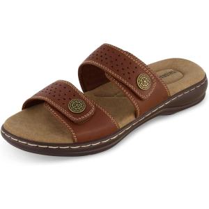 imageCUSHIONAIRE Womens Betsy comfort footbed slide Sandal with adjustable straps and ComfortBrown