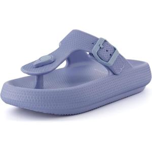 imageCUSHIONAIRE Womens Flo thong recovery cloud pool slide sandal with ComfortBlue