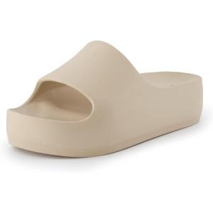 imageCUSHIONAIRE Womens Ninja platform slide sandal with ComfortKhaki