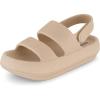 imageCUSHIONAIRE Womens Fuji sandal with adjustable strap and ComfortKhaki