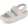 imageCUSHIONAIRE Womens Fuji sandal with adjustable strap and ComfortLt Grey