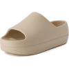 imageCUSHIONAIRE Womens Harrison platform slide sandal with ComfortKhaki