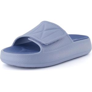 imageCUSHIONAIRE Womens Biggie recovery slide sandal with Comfort and adjustable strapBlue Combo