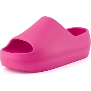 imageCUSHIONAIRE Womens Harrison platform slide sandal with ComfortFuchsia