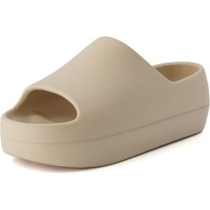 imageCUSHIONAIRE Womens Harrison platform slide sandal with ComfortKhaki