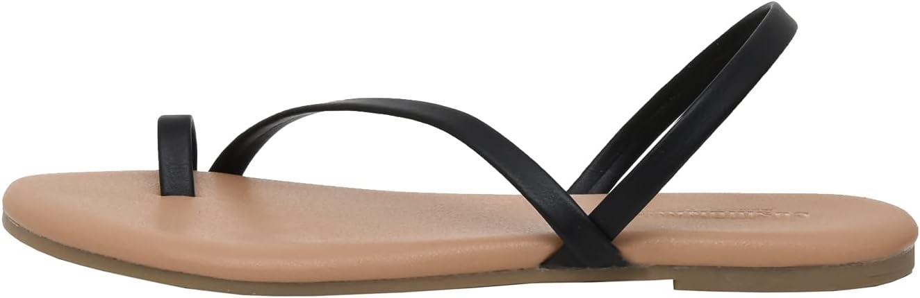 imageCUSHIONAIRE Womens Catalina toe ring Sandal with Memory FoamBlack