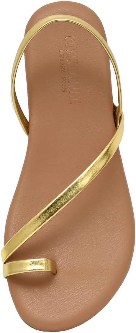 imageCUSHIONAIRE Womens Catalina toe ring Sandal with Memory FoamGold