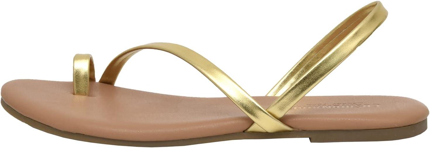imageCUSHIONAIRE Womens Catalina toe ring Sandal with Memory FoamGold