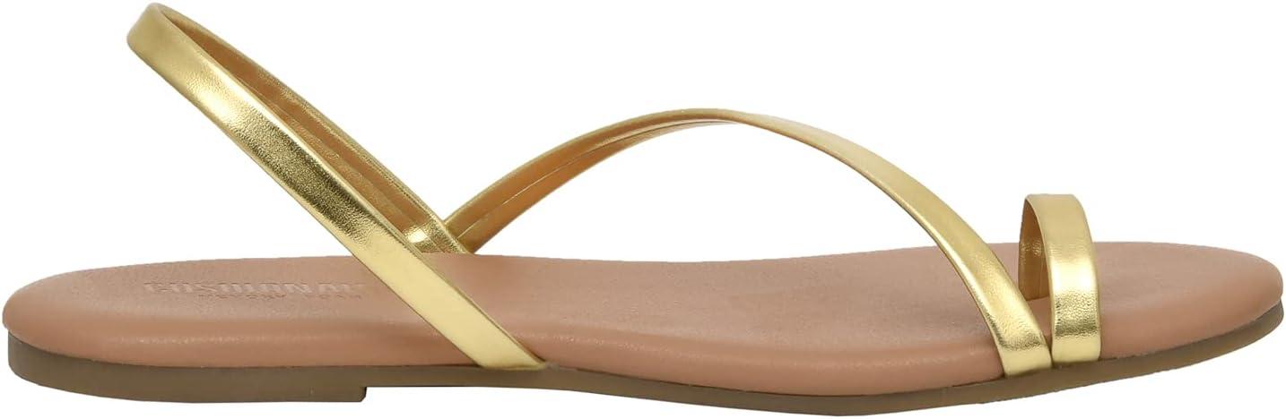 imageCUSHIONAIRE Womens Catalina toe ring Sandal with Memory FoamGold