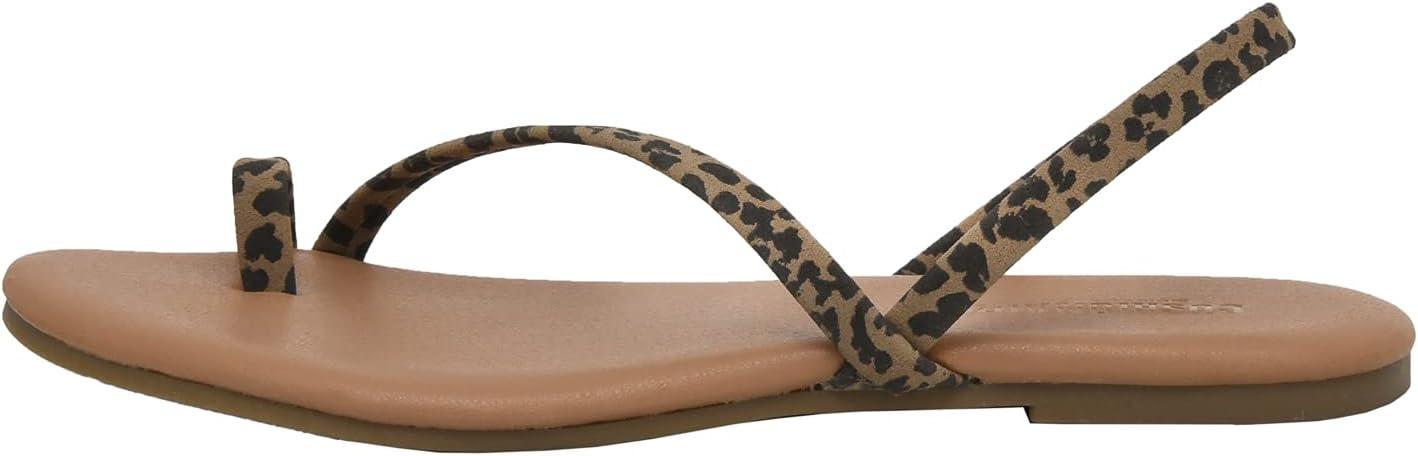 imageCUSHIONAIRE Womens Catalina toe ring Sandal with Memory FoamLeopard