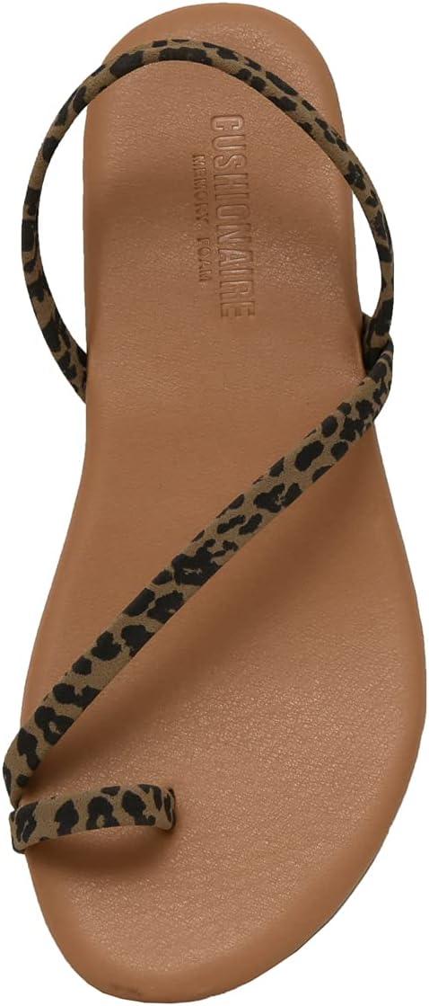 imageCUSHIONAIRE Womens Catalina toe ring Sandal with Memory FoamLeopard