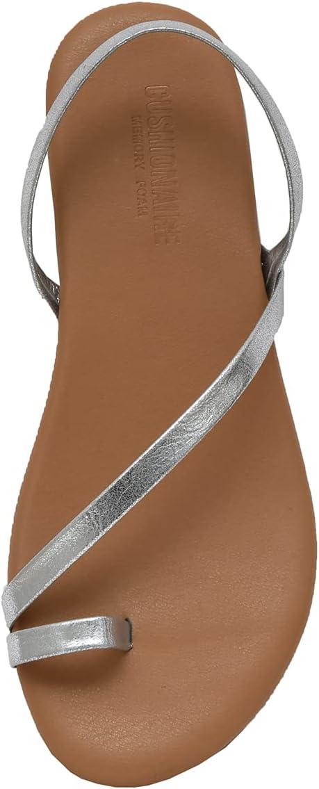 imageCUSHIONAIRE Womens Catalina toe ring Sandal with Memory FoamSilver