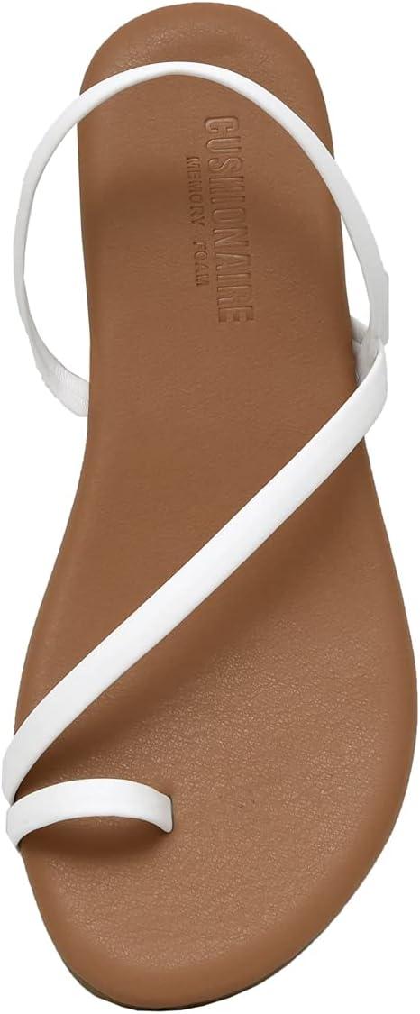 imageCUSHIONAIRE Womens Catalina toe ring Sandal with Memory FoamWhite