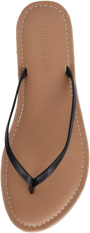 imageCUSHIONAIRE Womens Cora Flat Flip Flop Sandal with ComfortBlack