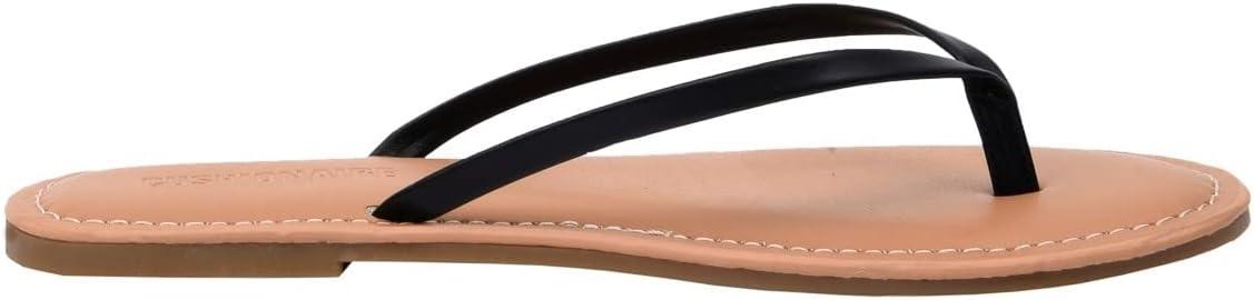 imageCUSHIONAIRE Womens Cora Flat Flip Flop Sandal with ComfortBlack