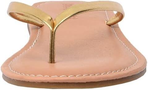 imageCUSHIONAIRE Womens Cora Flat Flip Flop Sandal with ComfortGold