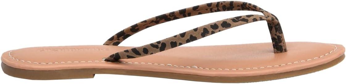 imageCUSHIONAIRE Womens Cora Flat Flip Flop Sandal with ComfortLeopard